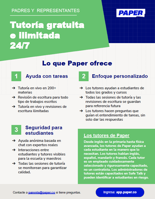 Paper Tutoring Flyer (Span)